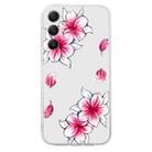 For Samsung Galaxy A54 Colored Drawing Pattern Transparent TPU Phone Case(Sakura) - 3