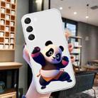 For Samsung Galaxy S23 5G Colored Drawing Pattern Transparent TPU Phone Case(Panda) - 2