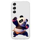 For Samsung Galaxy S23 5G Colored Drawing Pattern Transparent TPU Phone Case(Panda) - 3