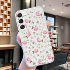 For Samsung Galaxy S23 5G Colored Drawing Pattern Transparent TPU Phone Case(Pink Floral) - 2