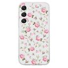 For Samsung Galaxy S23 5G Colored Drawing Pattern Transparent TPU Phone Case(Pink Floral) - 3