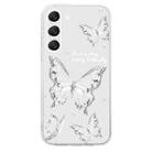 For Samsung Galaxy S23 5G Colored Drawing Pattern Transparent TPU Phone Case(Butterflies) - 3