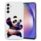 For Samsung Galaxy S23 FE 5G Colored Drawing Pattern Transparent TPU Phone Case(Panda) - 1