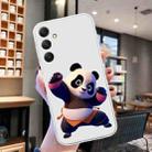 For Samsung Galaxy S23 FE 5G Colored Drawing Pattern Transparent TPU Phone Case(Panda) - 2