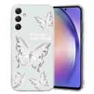 For Samsung Galaxy S23 FE 5G Colored Drawing Pattern Transparent TPU Phone Case(Butterflies) - 1