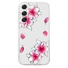 For Samsung Galaxy S23+ 5G Colored Drawing Pattern Transparent TPU Phone Case(Sakura) - 3