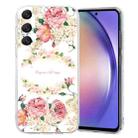 For Samsung Galaxy S23+ 5G Colored Drawing Pattern Transparent TPU Phone Case(Rose) - 1