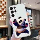 For Samsung Galaxy S23 Ultra 5G Colored Drawing Pattern Transparent TPU Phone Case(Panda) - 2