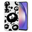 For Samsung Galaxy S23 Ultra 5G Colored Drawing Pattern Transparent TPU Phone Case(Black Eye) - 1