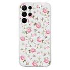 For Samsung Galaxy S23 Ultra 5G Colored Drawing Pattern Transparent TPU Phone Case(Pink Floral) - 3
