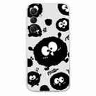 For Samsung Galaxy S24 FE 5G Colored Drawing Pattern Transparent TPU Phone Case(Black Eye) - 3