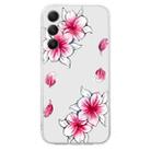 For Samsung Galaxy S24+ 5G Colored Drawing Pattern Transparent TPU Phone Case(Sakura) - 3