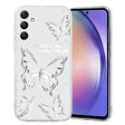 For Samsung Galaxy S24+ 5G Colored Drawing Pattern Transparent TPU Phone Case(Butterflies) - 1