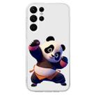 For Samsung Galaxy S24 Ultra 5G Colored Drawing Pattern Transparent TPU Phone Case(Panda) - 3