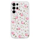 For Samsung Galaxy S24 Ultra 5G Colored Drawing Pattern Transparent TPU Phone Case(Pink Floral) - 3