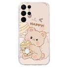 For Samsung Galaxy S24 Ultra 5G Colored Drawing Pattern Transparent TPU Phone Case(Bear) - 3