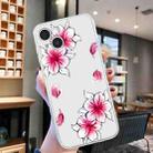 For iPhone 14 Colored Drawing Pattern Transparent TPU Phone Case(Sakura) - 2