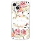 For iPhone 14 Colored Drawing Pattern Transparent TPU Phone Case(Rose) - 3