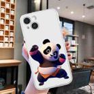 For iPhone 14 Plus Colored Drawing Pattern Transparent TPU Phone Case(Panda) - 2