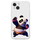 For iPhone 14 Plus Colored Drawing Pattern Transparent TPU Phone Case(Panda) - 3