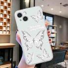 For iPhone 14 Plus Colored Drawing Pattern Transparent TPU Phone Case(Butterflies) - 2