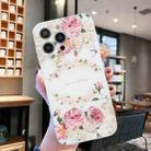 For iPhone 14 Pro Max Colored Drawing Pattern Transparent TPU Phone Case(Rose) - 2