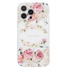 For iPhone 14 Pro Max Colored Drawing Pattern Transparent TPU Phone Case(Rose) - 3