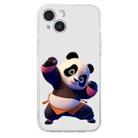 For iPhone 15 Plus Colored Drawing Pattern Transparent TPU Phone Case(Panda) - 3