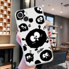 For iPhone 15 Plus Colored Drawing Pattern Transparent TPU Phone Case(Black Eye) - 2