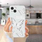 For iPhone 15 Plus Colored Drawing Pattern Transparent TPU Phone Case(Butterflies) - 2