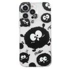 For iPhone 15 Pro Max Colored Drawing Pattern Transparent TPU Phone Case(Black Eye) - 3