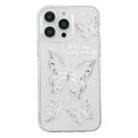 For iPhone 15 Pro Max Colored Drawing Pattern Transparent TPU Phone Case(Butterflies) - 3