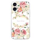 For iPhone 16 Plus Colored Drawing Pattern Transparent TPU Phone Case(Rose) - 3