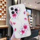 For iPhone 16 Pro Max Colored Drawing Pattern Transparent TPU Phone Case(Sakura) - 2