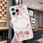 For iPhone 16 Pro Max Colored Drawing Pattern Transparent TPU Phone Case(Rose) - 2