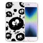 For iPhone SE 2022 / SE 2020 / 8 / 7 Colored Drawing Pattern Transparent TPU Phone Case(Black Eye) - 1