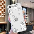 For iPhone SE 2022 / SE 2020 / 8 / 7 Colored Drawing Pattern Transparent TPU Phone Case(White Flower) - 2