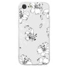 For iPhone SE 2022 / SE 2020 / 8 / 7 Colored Drawing Pattern Transparent TPU Phone Case(White Flower) - 3