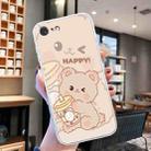 For iPhone SE 2022 / SE 2020 / 8 / 7 Colored Drawing Pattern Transparent TPU Phone Case(Bear) - 2