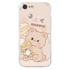 For iPhone SE 2022 / SE 2020 / 8 / 7 Colored Drawing Pattern Transparent TPU Phone Case(Bear) - 3