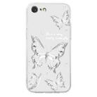For iPhone SE 2022 / SE 2020 / 8 / 7 Colored Drawing Pattern Transparent TPU Phone Case(Butterflies) - 3