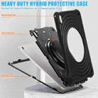 For iPad 10th Gen 10.9 2022 Rotation Handle Holder Silicone Hybrid PC Tablet Case(Black) - 3