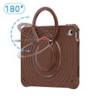 For iPad 10th Gen 10.9 2022 Rotation Handle Holder Silicone Hybrid PC Tablet Case(Chocolate) - 2