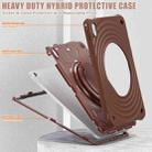 For iPad 10th Gen 10.9 2022 Rotation Handle Holder Silicone Hybrid PC Tablet Case(Chocolate) - 3