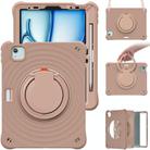 For iPad Air 11 2025 / 2024 Rotation Handle Holder Silicone Hybrid PC Tablet Case(Light Coffee) - 2