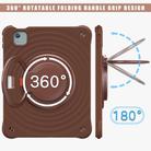 For iPad Air 11 2025 / 2024 Rotation Handle Holder Silicone Hybrid PC Tablet Case(Chocolate) - 3