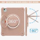 For iPad Air 13 2025 / 2024 Rotation Handle Holder Silicone Hybrid PC Tablet Case(Light Coffee) - 3