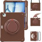 For iPad Air 13 2025 / 2024 Rotation Handle Holder Silicone Hybrid PC Tablet Case(Chocolate) - 2