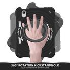 For iPad mini 2024 / mini 6 Rotation Handle Holder Silicone Hybrid PC Tablet Case(Black) - 3