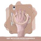 For iPad mini 2024 / mini 6 Rotation Handle Holder Silicone Hybrid PC Tablet Case(Light Coffee) - 3